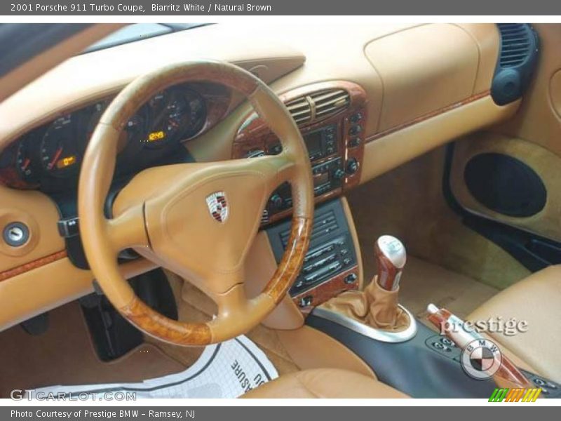 Biarritz White / Natural Brown 2001 Porsche 911 Turbo Coupe