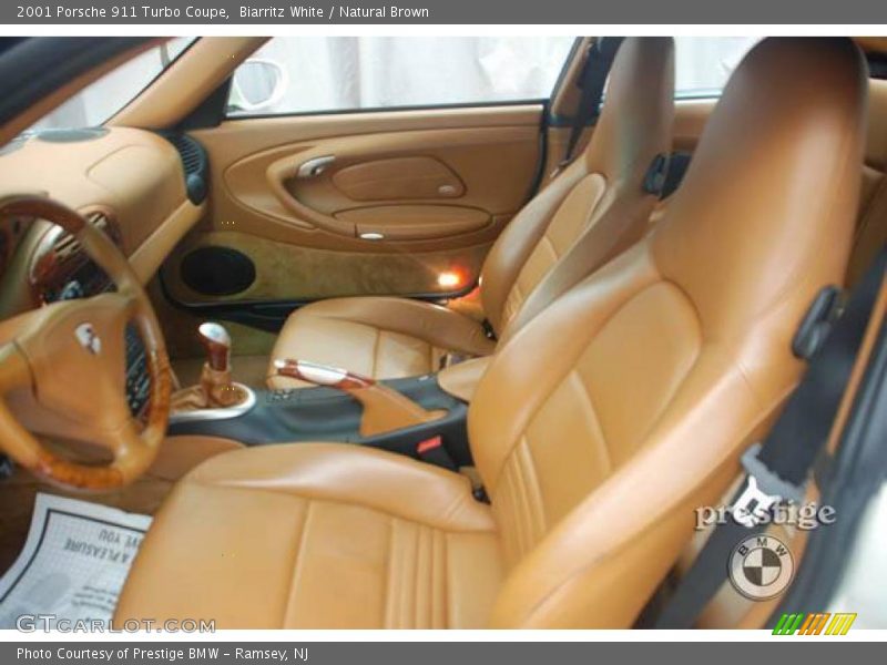 Biarritz White / Natural Brown 2001 Porsche 911 Turbo Coupe