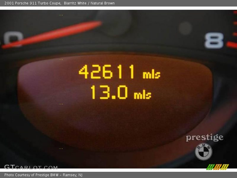 Biarritz White / Natural Brown 2001 Porsche 911 Turbo Coupe