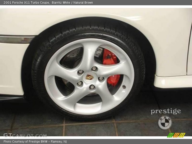Biarritz White / Natural Brown 2001 Porsche 911 Turbo Coupe