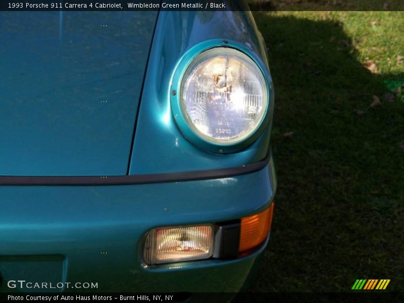 Wimbledon Green Metallic / Black 1993 Porsche 911 Carrera 4 Cabriolet