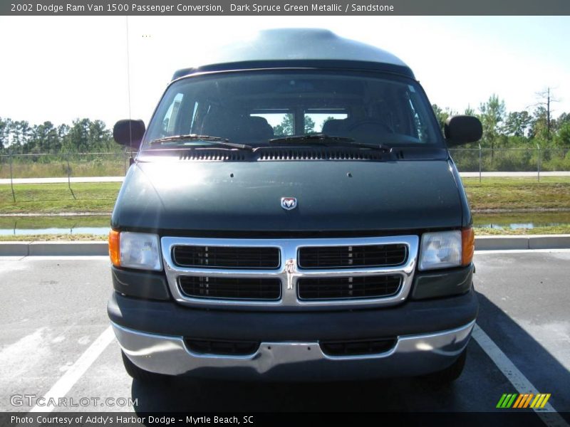 Dark Spruce Green Metallic / Sandstone 2002 Dodge Ram Van 1500 Passenger Conversion