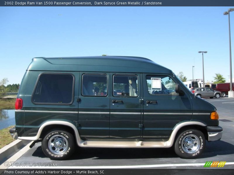 Dark Spruce Green Metallic / Sandstone 2002 Dodge Ram Van 1500 Passenger Conversion