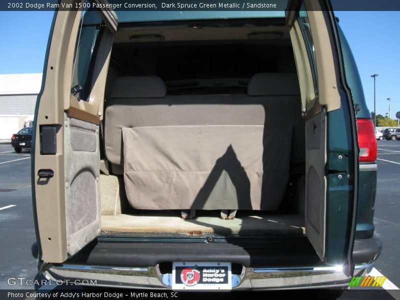 Dark Spruce Green Metallic / Sandstone 2002 Dodge Ram Van 1500 Passenger Conversion