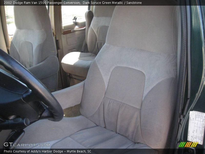 Dark Spruce Green Metallic / Sandstone 2002 Dodge Ram Van 1500 Passenger Conversion