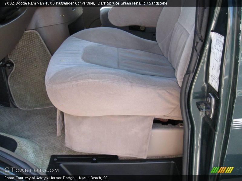 Dark Spruce Green Metallic / Sandstone 2002 Dodge Ram Van 1500 Passenger Conversion
