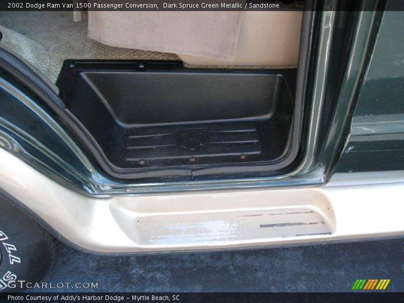 Dark Spruce Green Metallic / Sandstone 2002 Dodge Ram Van 1500 Passenger Conversion