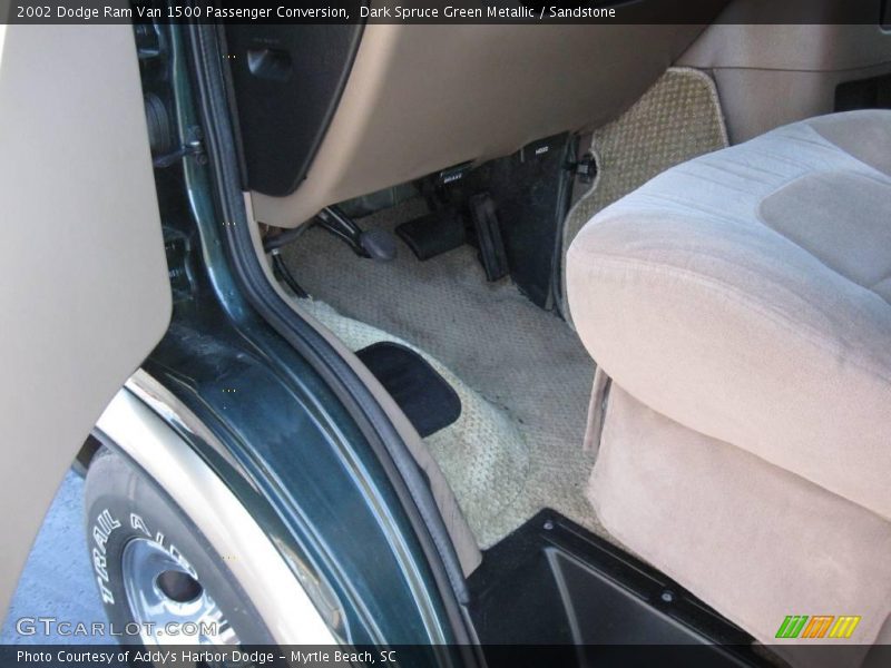 Dark Spruce Green Metallic / Sandstone 2002 Dodge Ram Van 1500 Passenger Conversion