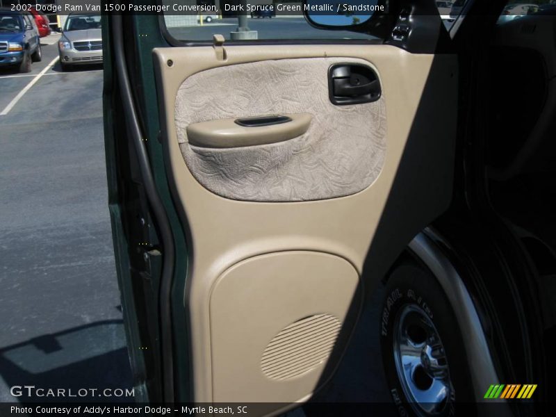 Dark Spruce Green Metallic / Sandstone 2002 Dodge Ram Van 1500 Passenger Conversion