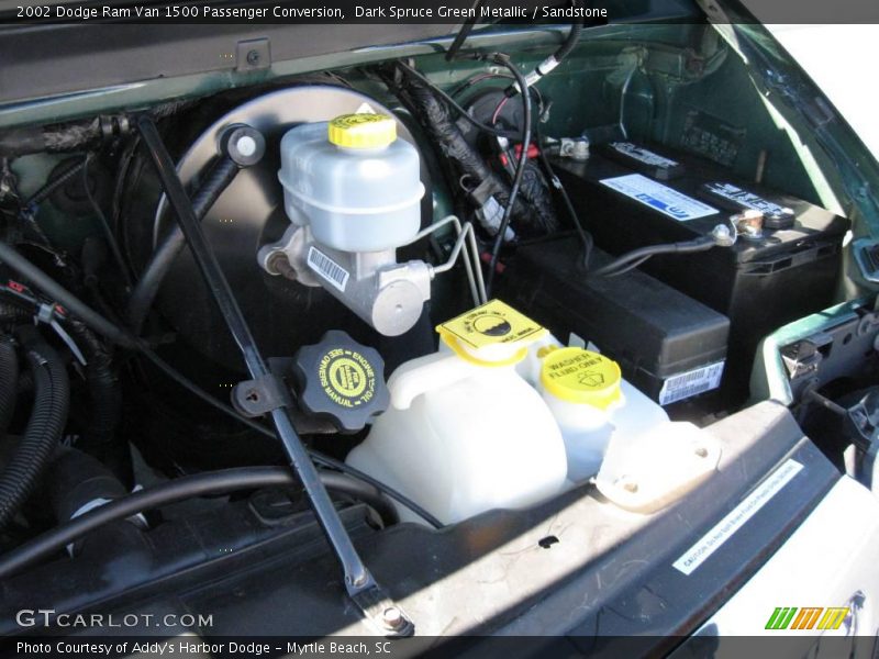 Dark Spruce Green Metallic / Sandstone 2002 Dodge Ram Van 1500 Passenger Conversion