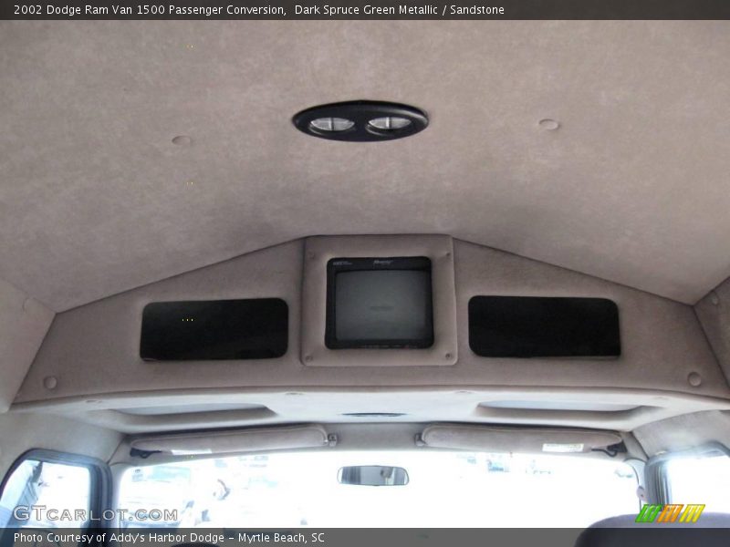 Dark Spruce Green Metallic / Sandstone 2002 Dodge Ram Van 1500 Passenger Conversion