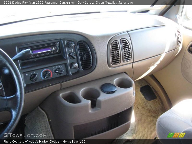 Dark Spruce Green Metallic / Sandstone 2002 Dodge Ram Van 1500 Passenger Conversion