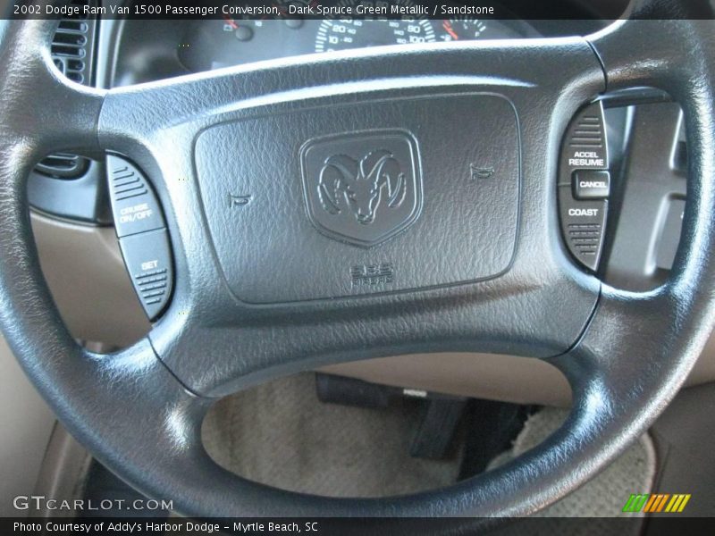 Dark Spruce Green Metallic / Sandstone 2002 Dodge Ram Van 1500 Passenger Conversion