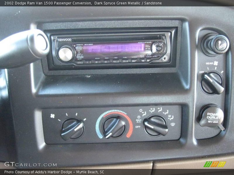 Dark Spruce Green Metallic / Sandstone 2002 Dodge Ram Van 1500 Passenger Conversion