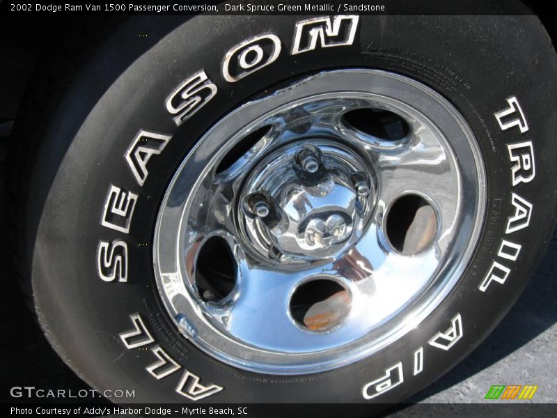 Dark Spruce Green Metallic / Sandstone 2002 Dodge Ram Van 1500 Passenger Conversion