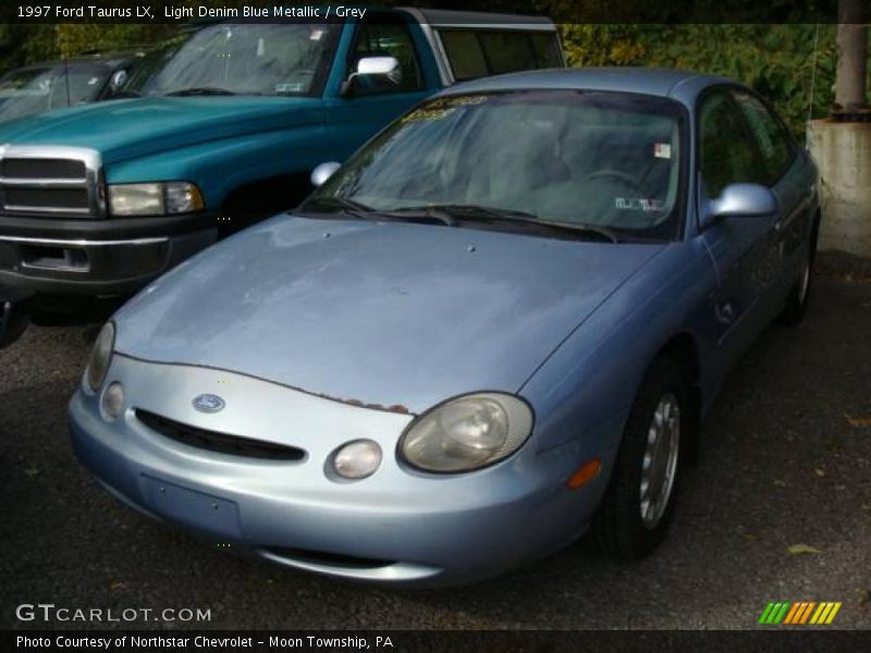 Light Denim Blue Metallic / Grey 1997 Ford Taurus LX