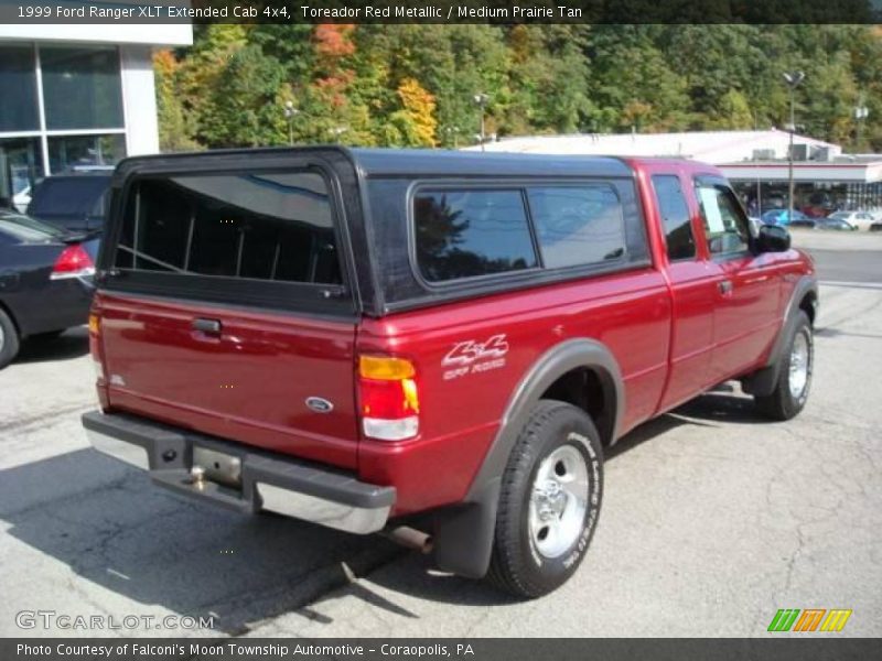 Toreador Red Metallic / Medium Prairie Tan 1999 Ford Ranger XLT Extended Cab 4x4