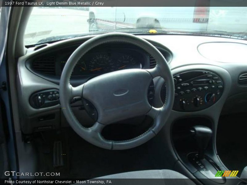 Light Denim Blue Metallic / Grey 1997 Ford Taurus LX