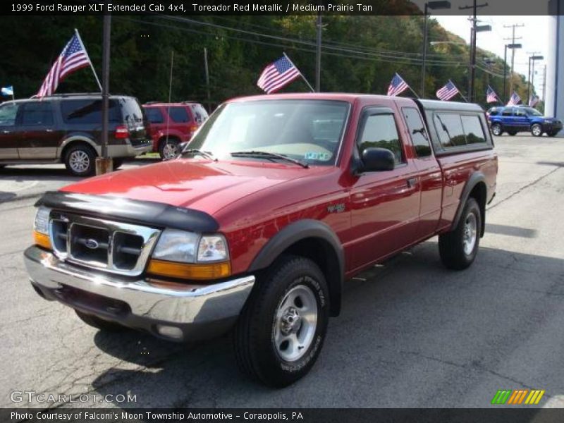 Toreador Red Metallic / Medium Prairie Tan 1999 Ford Ranger XLT Extended Cab 4x4