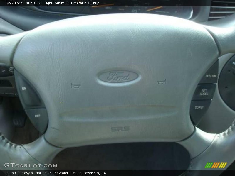 Light Denim Blue Metallic / Grey 1997 Ford Taurus LX