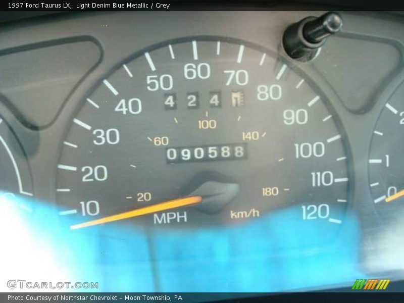 Light Denim Blue Metallic / Grey 1997 Ford Taurus LX