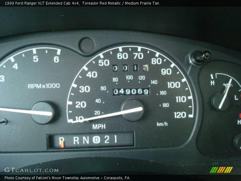 Toreador Red Metallic / Medium Prairie Tan 1999 Ford Ranger XLT Extended Cab 4x4