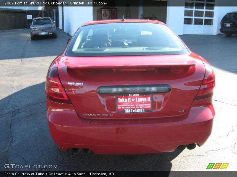 Crimson Red / Ebony 2007 Pontiac Grand Prix GXP Sedan
