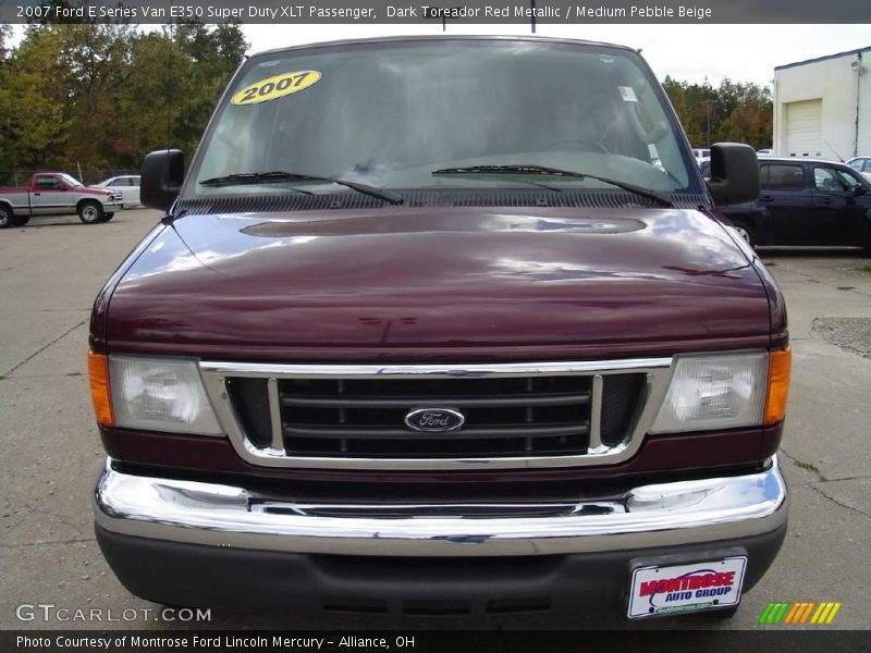 Dark Toreador Red Metallic / Medium Pebble Beige 2007 Ford E Series Van E350 Super Duty XLT Passenger