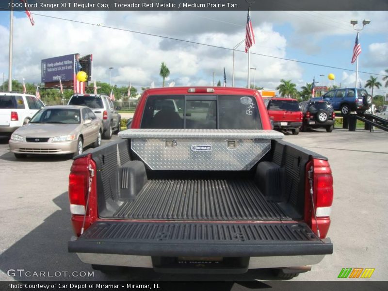 Toreador Red Metallic / Medium Prairie Tan 2000 Ford Ranger XLT Regular Cab