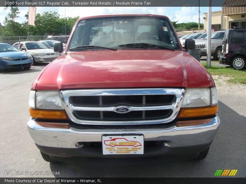 Toreador Red Metallic / Medium Prairie Tan 2000 Ford Ranger XLT Regular Cab