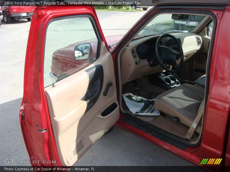 Toreador Red Metallic / Medium Prairie Tan 2000 Ford Ranger XLT Regular Cab