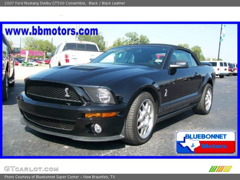 Black / Black Leather 2007 Ford Mustang Shelby GT500 Convertible