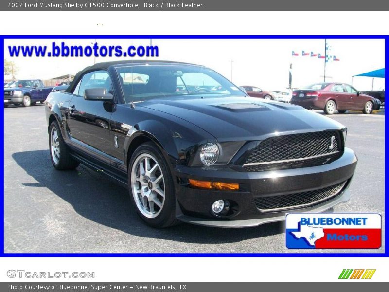 Black / Black Leather 2007 Ford Mustang Shelby GT500 Convertible