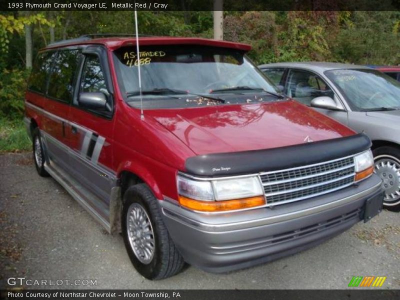 Metallic Red / Gray 1993 Plymouth Grand Voyager LE