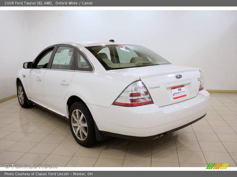 Oxford White / Camel 2008 Ford Taurus SEL AWD