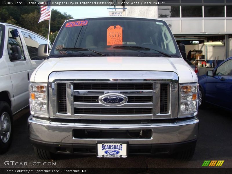 Oxford White / Medium Flint 2009 Ford E Series Van E350 Super Duty XL Extended Passenger