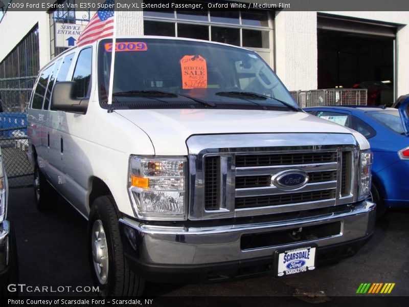 Oxford White / Medium Flint 2009 Ford E Series Van E350 Super Duty XL Extended Passenger