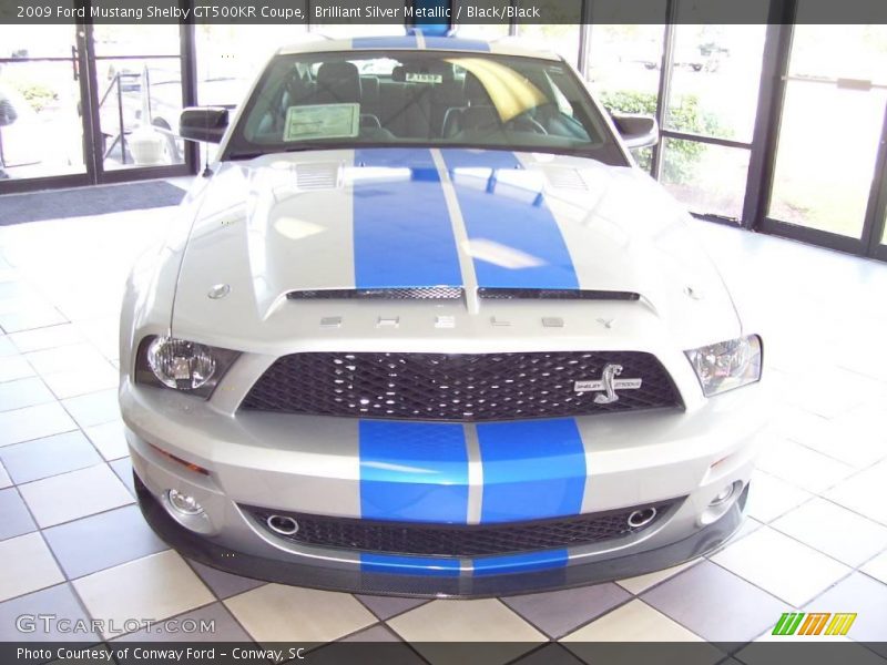 Brilliant Silver Metallic / Black/Black 2009 Ford Mustang Shelby GT500KR Coupe