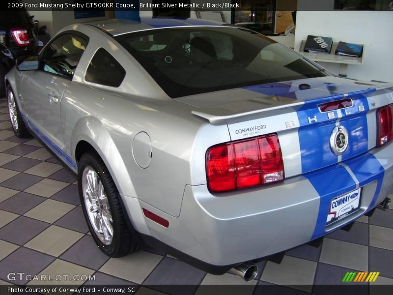 Brilliant Silver Metallic / Black/Black 2009 Ford Mustang Shelby GT500KR Coupe