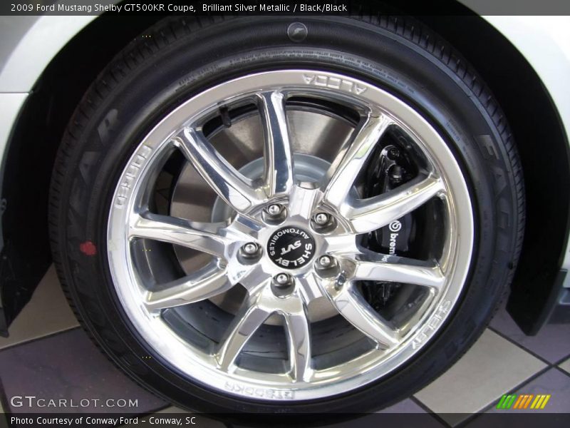 Brilliant Silver Metallic / Black/Black 2009 Ford Mustang Shelby GT500KR Coupe