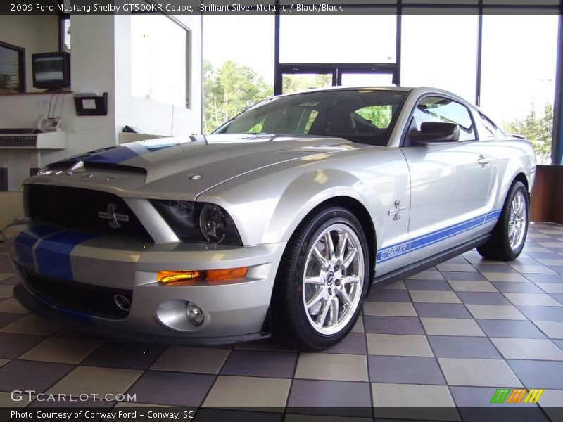 Brilliant Silver Metallic / Black/Black 2009 Ford Mustang Shelby GT500KR Coupe