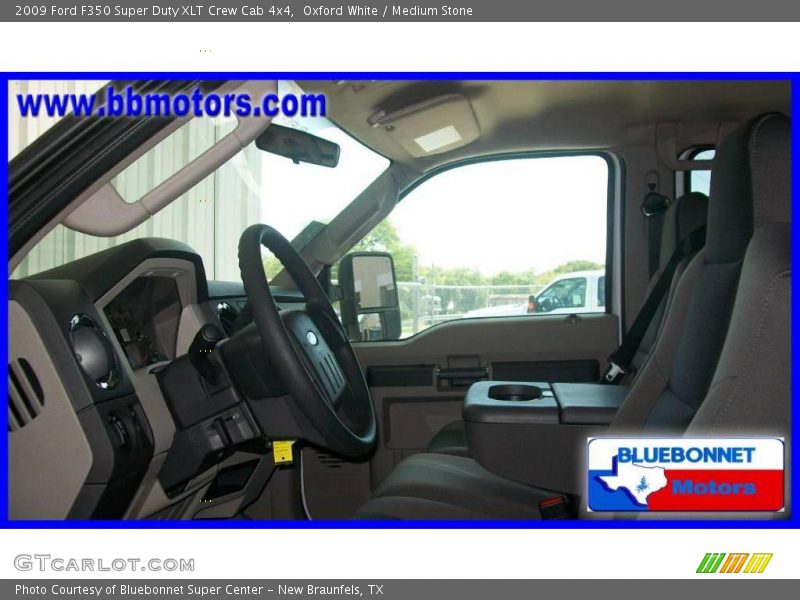 Oxford White / Medium Stone 2009 Ford F350 Super Duty XLT Crew Cab 4x4