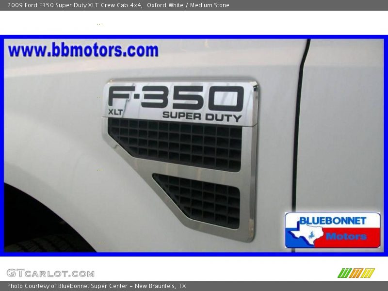 Oxford White / Medium Stone 2009 Ford F350 Super Duty XLT Crew Cab 4x4