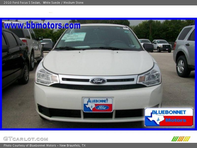 White Suede / Medium Stone 2010 Ford Focus S Sedan