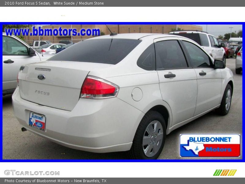 White Suede / Medium Stone 2010 Ford Focus S Sedan
