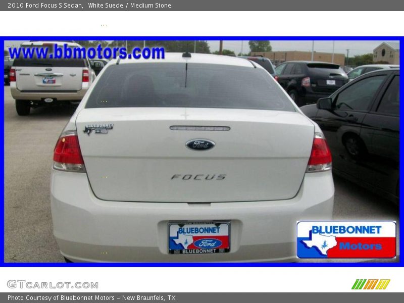 White Suede / Medium Stone 2010 Ford Focus S Sedan