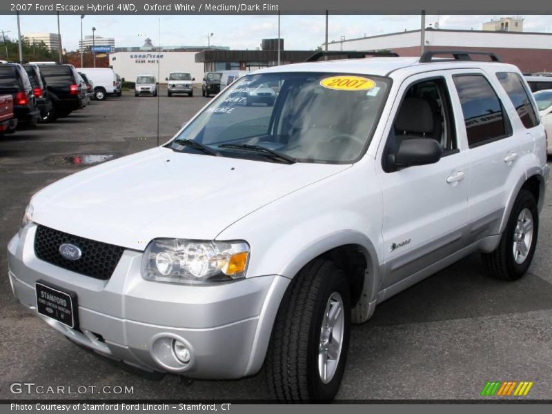 Oxford White / Medium/Dark Flint 2007 Ford Escape Hybrid 4WD