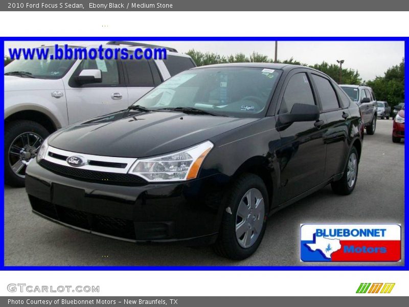 Ebony Black / Medium Stone 2010 Ford Focus S Sedan