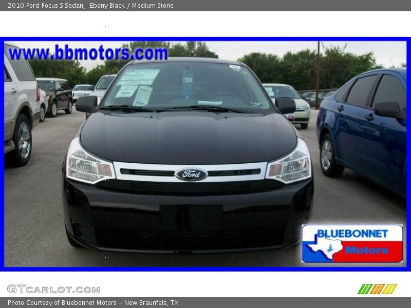Ebony Black / Medium Stone 2010 Ford Focus S Sedan