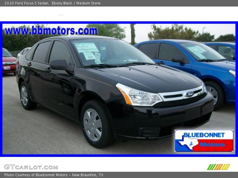 Ebony Black / Medium Stone 2010 Ford Focus S Sedan